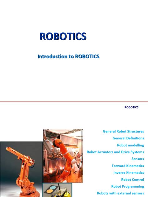 1. Basic about Industrial Robots Inlearc