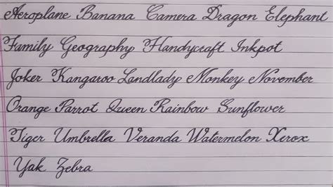 types of script handwriting