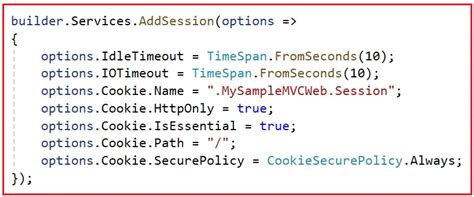 types of session in mvc