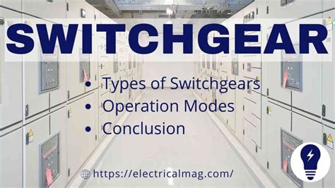Types Of Switchgear In Electrical System