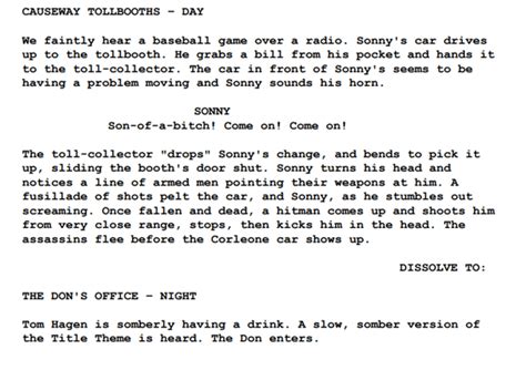 types of transitions in screenplay