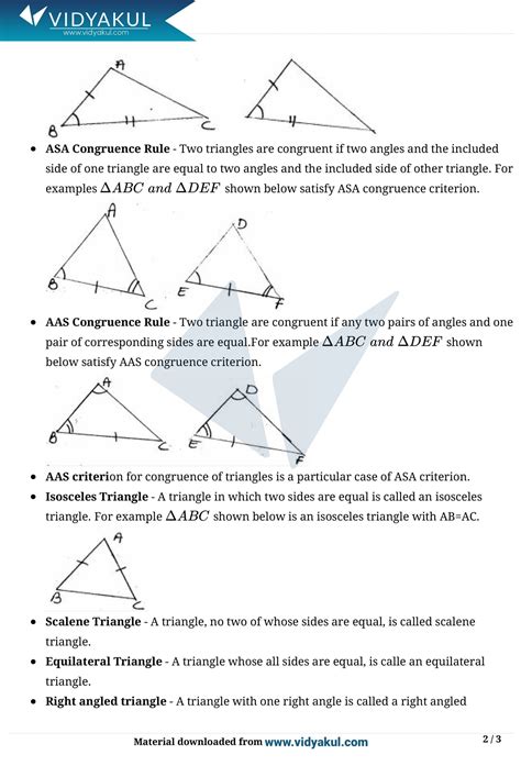 types of triangle class 9