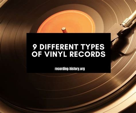Types Of Vinyl Recording