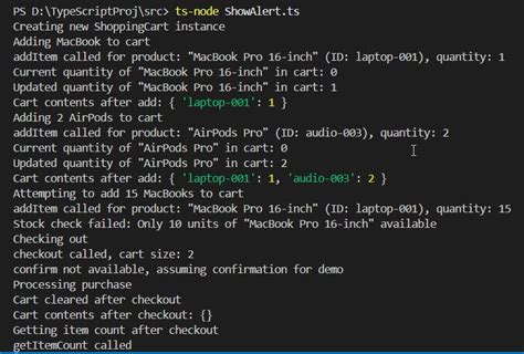 Typescript Alert Example