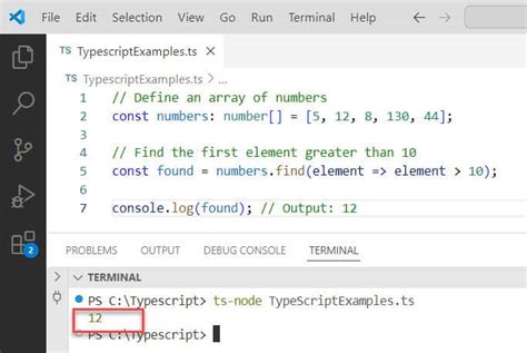 typescript array find example