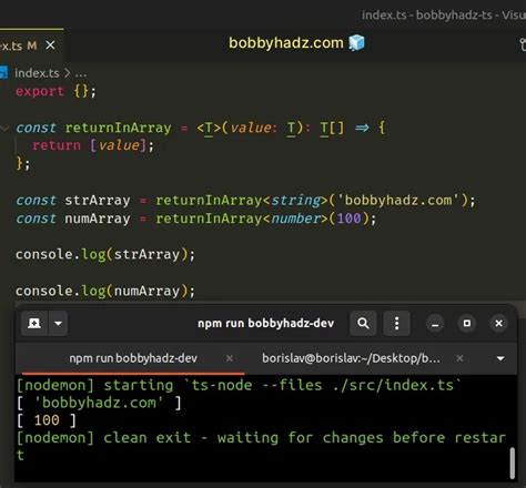 typescript arrow function generic