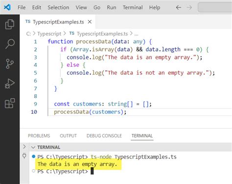typescript check if string array is empty