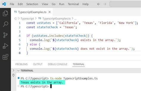 typescript check if string exists in array