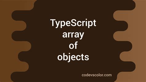 typescript create array of objects
