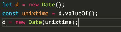 typescript date from unix timestamp