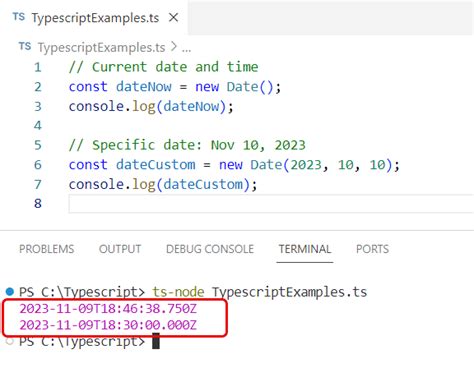 typescript date type example