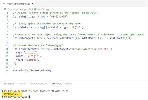 typescript date type from string