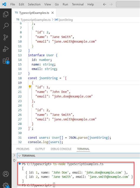 Typescript Interface Json Array
