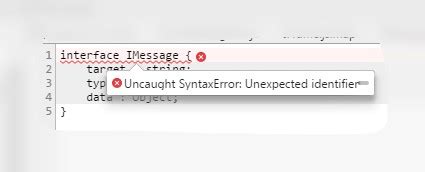 Typescript Interface Unexpected Identifier