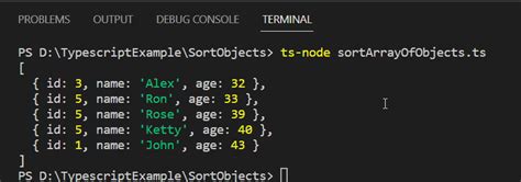 typescript object array example