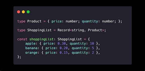 typescript record example