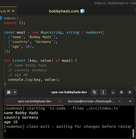 [TypeScript]Map(マップ)の値のみをループする(loop or iterate values)には？ ちょげぶろぐ