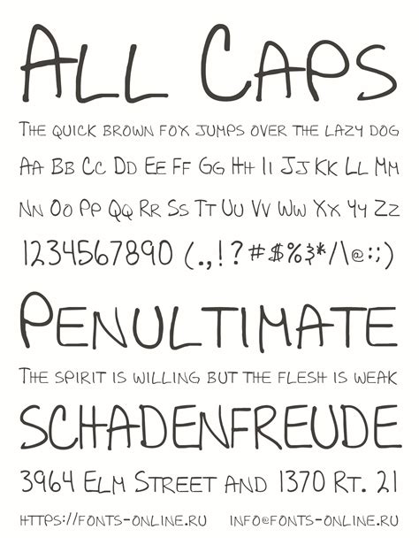 Typewriter Font All Caps