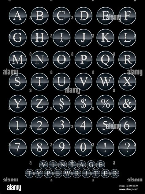 Typewriter Keys Letters