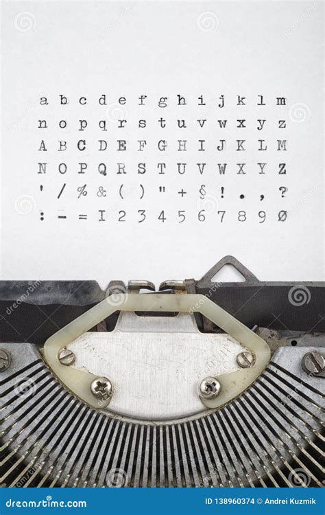 Typewriter Letters Set