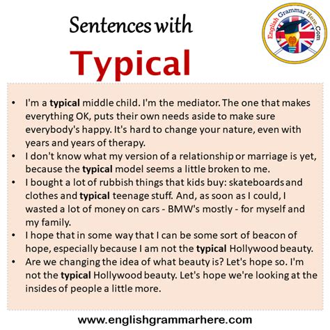typical example sentence