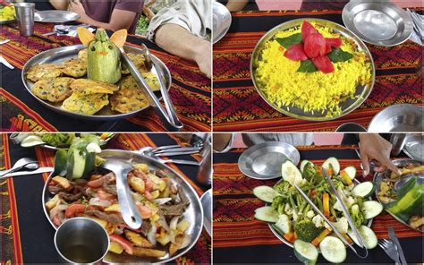 Typical lunch provided on a trek in Peru