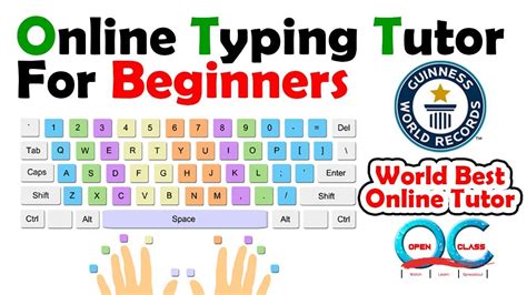 typing learning online tutor