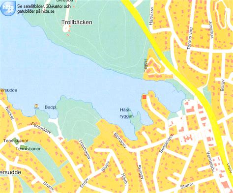 Karta för promenad i Tyresö Promenader i Stockholm