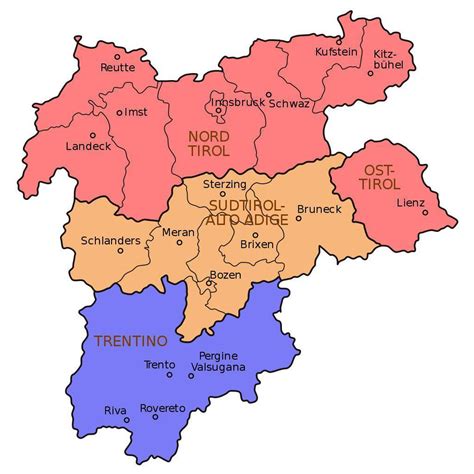 région du tyrol Archives Voyages Cartes
