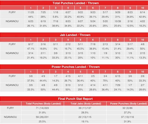 tyson fury vs francis ngannou punch stats