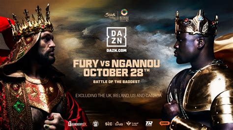 tyson fury vs ngannou date and time