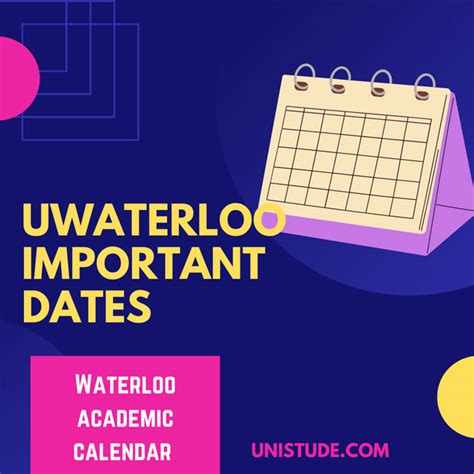 u of waterloo important dates