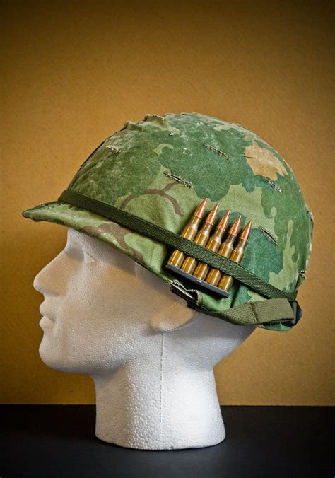 u s service helmet during vietnam