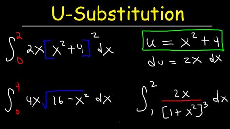 u substitution definite integral calculator