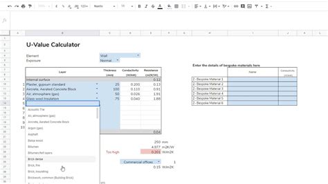 U Value Calculator Excel Tool