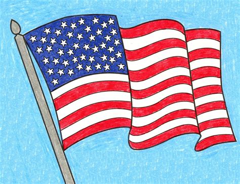 U.s Flag Drawing