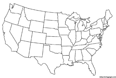 U.s Map Non Labeled Printable