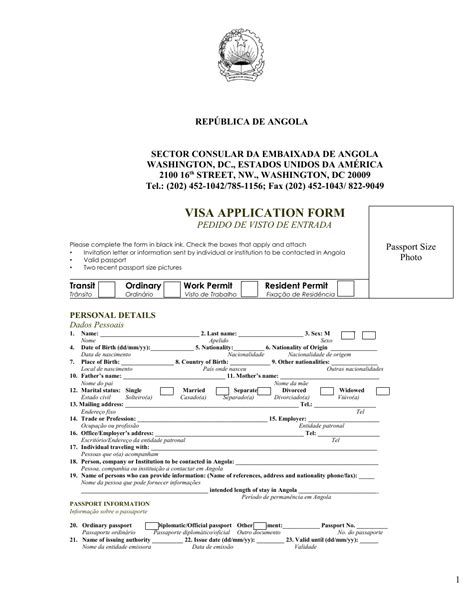 u.s. visa application angola