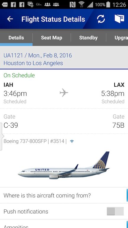 ua airlines flight schedule