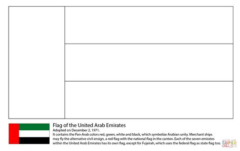 uae flag colouring page