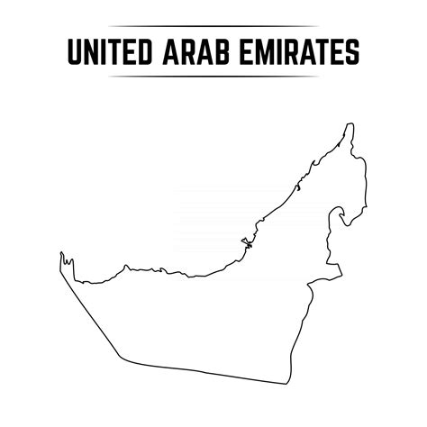 uae map outline vector