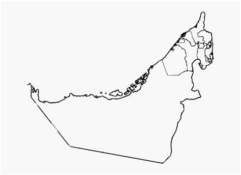 uae map outline with states