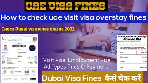 uae visit visa fine check