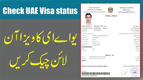 uae visit visa status by passport