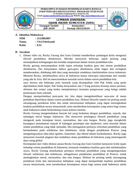 Uas Filsafat Pendidikan: Rahasia Sukses Menguasai Konsep Pendidikan Yang Abstrak