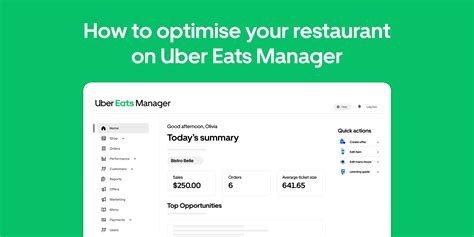 uber eats restaurant manager login