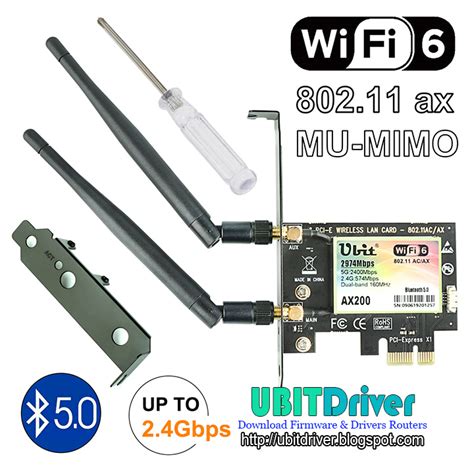 Ubit WiFi 6 AX200 PCIe Card, WiFi 6 Gigabit+ WiFi Card, IEEE802.11ax
