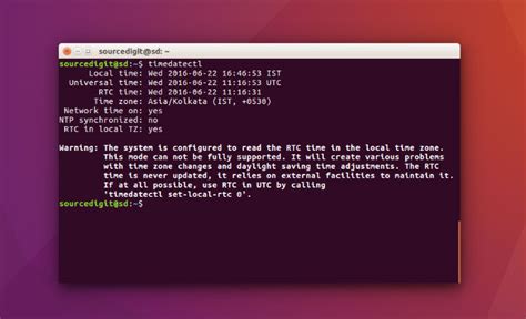 ubuntu change date time command line