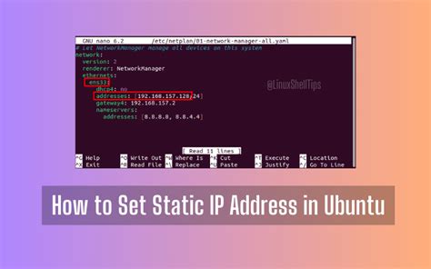 Ubuntu Configure Static Ip Command Line