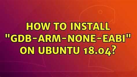 ubuntu install arm gdb